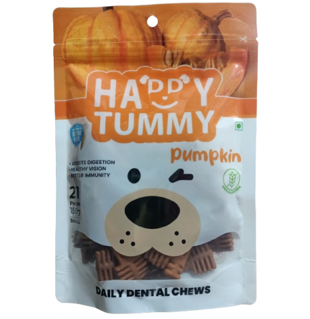 Happy Tummy Dog Treats Dental Chews Pumpkin 150 Gm